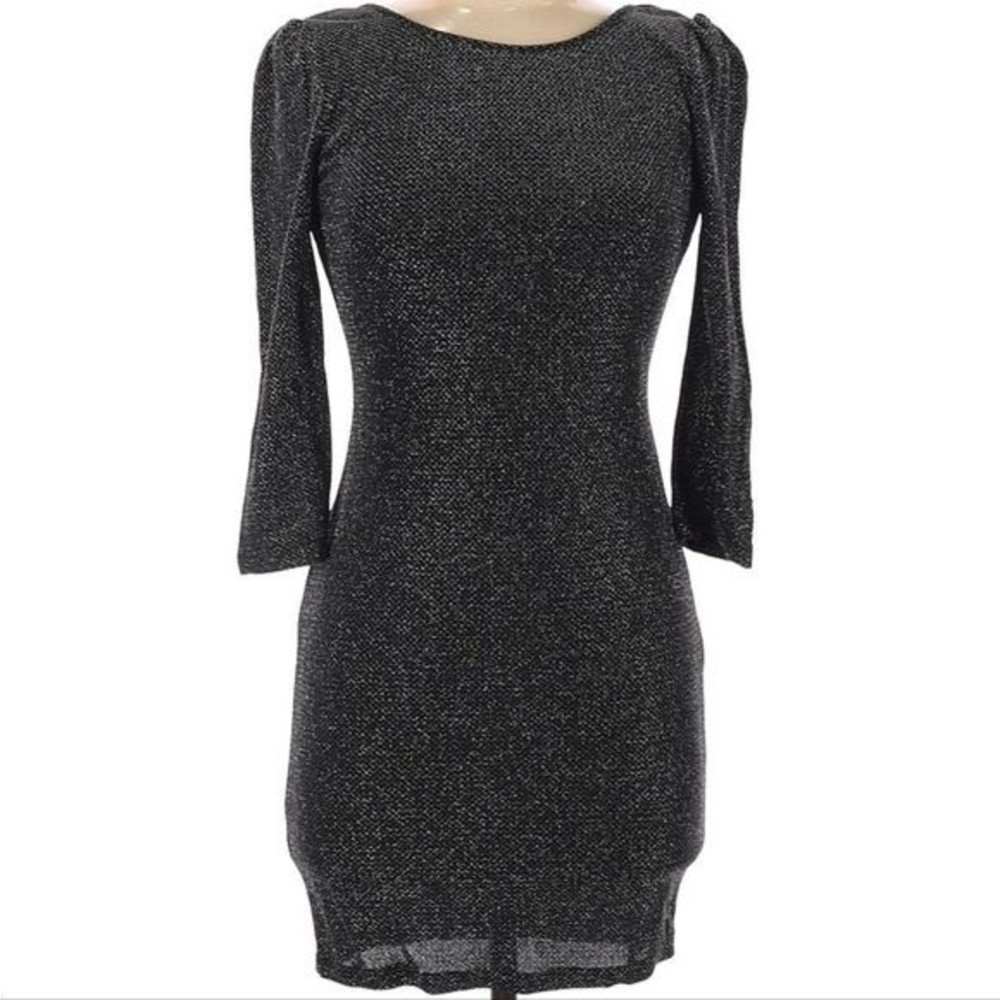 Cecico women's black silver shiny dress medium